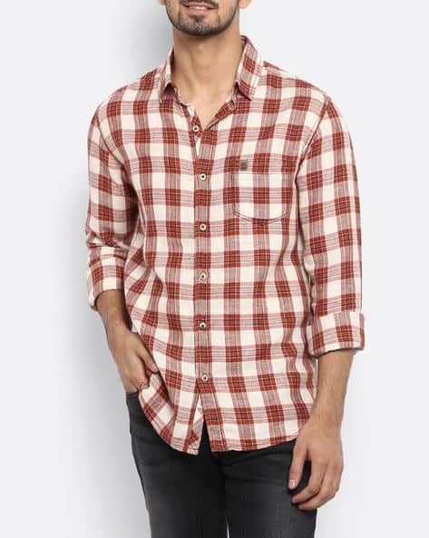Buy Brown Shirts for Men by MUFTI 