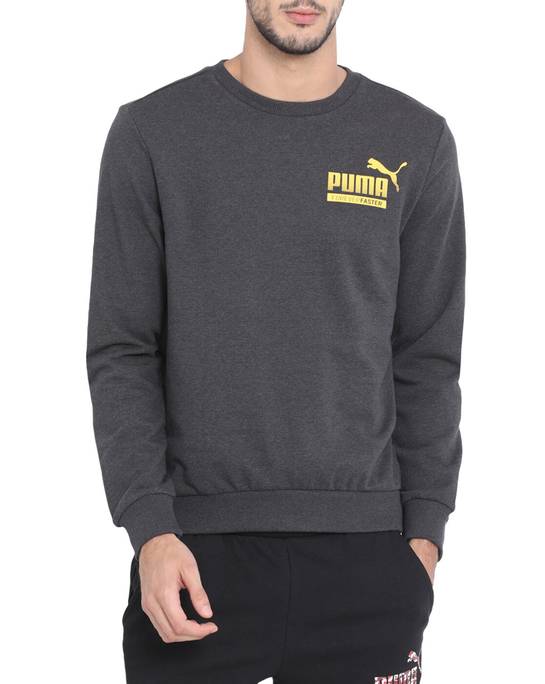 puma charcoal grey sweatshirt