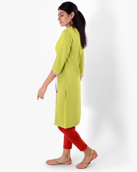 Lakhnavi Fabrics Women's Cotton Straight Kurti (LFUK04_White_S) :  Amazon.in: Fashion
