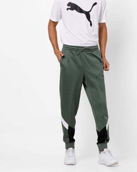 puma olive green joggers