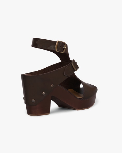 Clog Amelia Sandals Tan Brown Nubuck