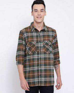 Buy Brown Shirts for Men by Oxolloxo 