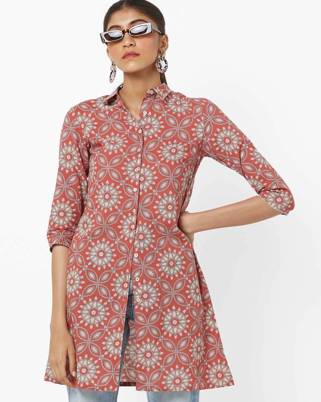 shirt collar kurti