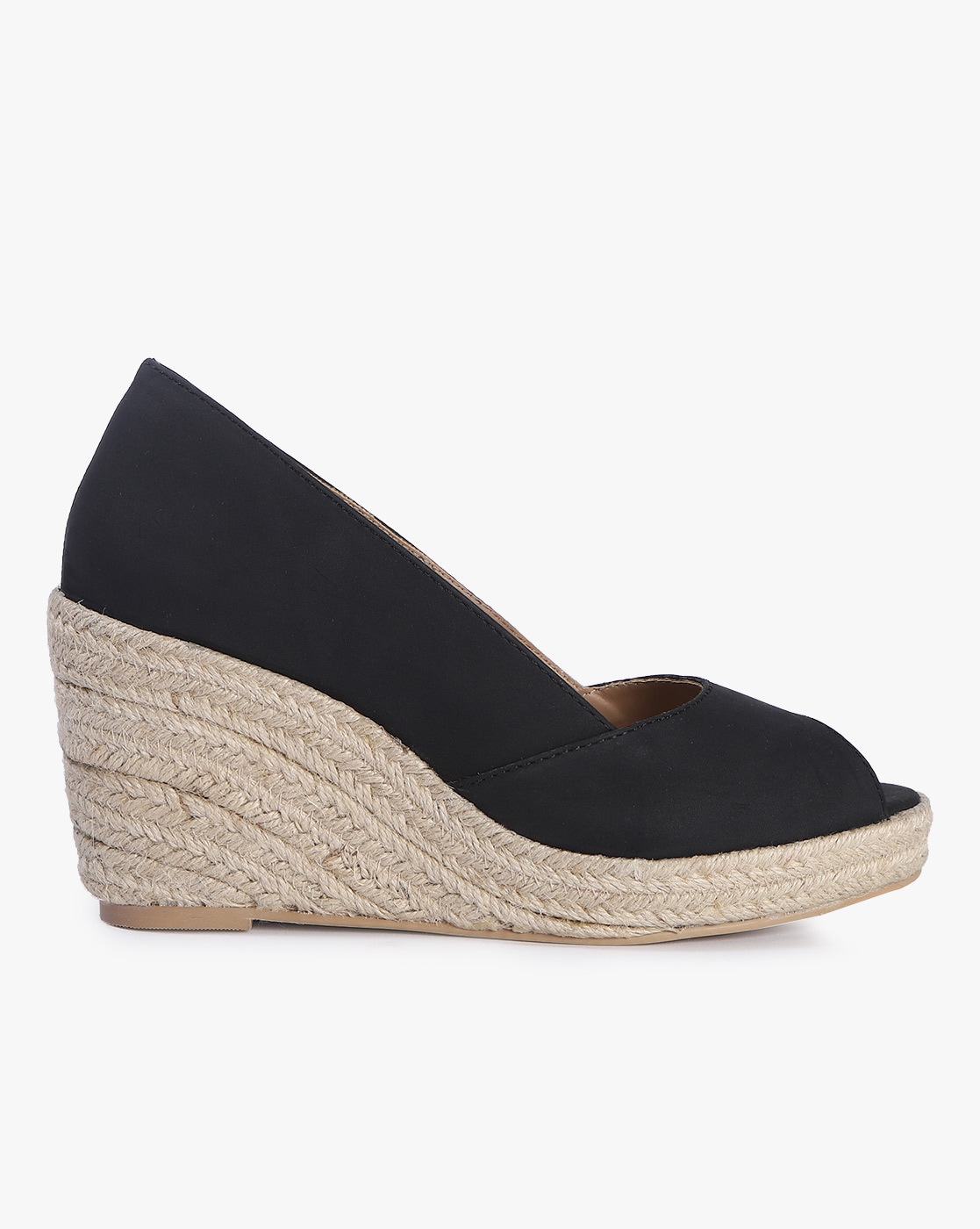 Black wedges best sale low heel