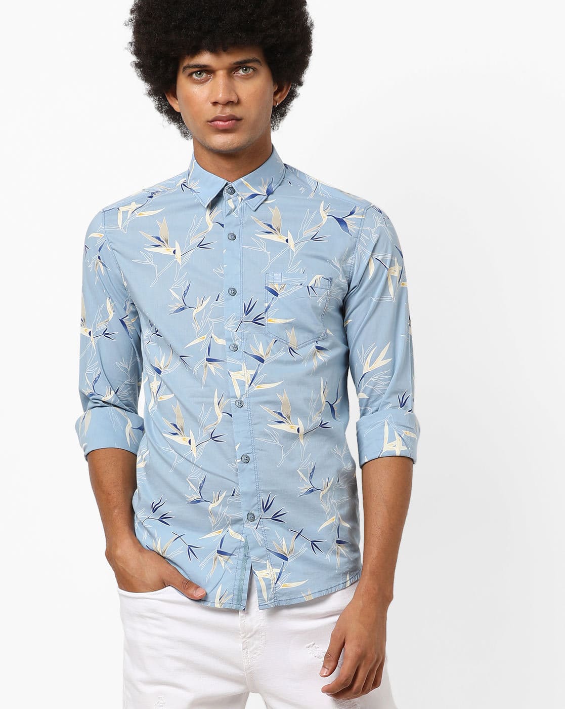 Buy Blue Shirts for Men by MUFTI Online 