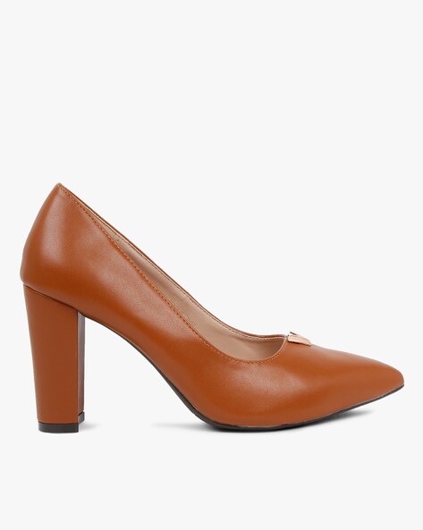 Buy Brown Heeled Shoes for Women by SCENTRA Online | Ajio.com