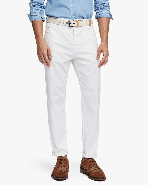 Buy White Trousers \u0026 Pants for Men by 