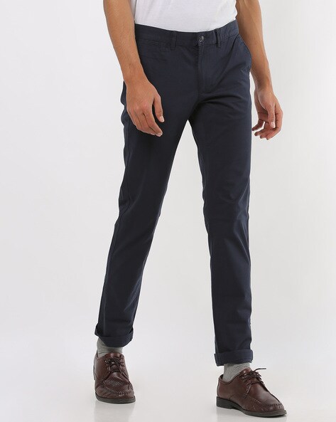 MISH Trousers and Pants  Buy MISH Navy Blue Scuba Pocket Style Skinny  Trouser Online  Nykaa Fashion