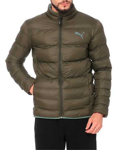 Buy Puma Men Olive Green Solid Tailored Track Jacket - Jackets for Men  7033456 | Myntra