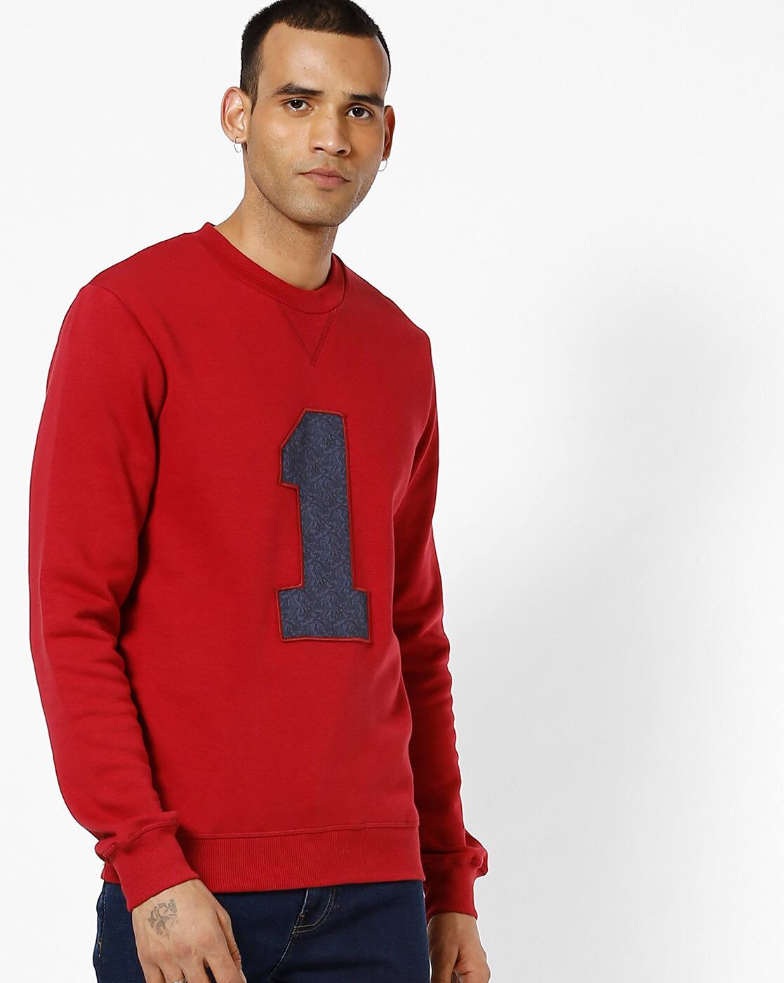 Red graphic crewneck sweatshirt Clearance