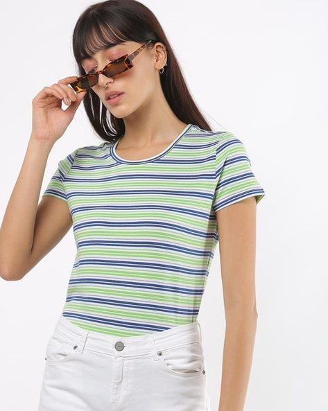 Striped Crew-Neck T-shirt