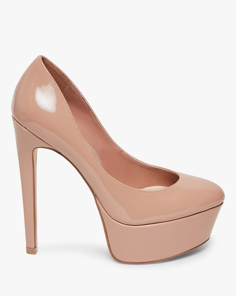 Steve madden store nude platform heels