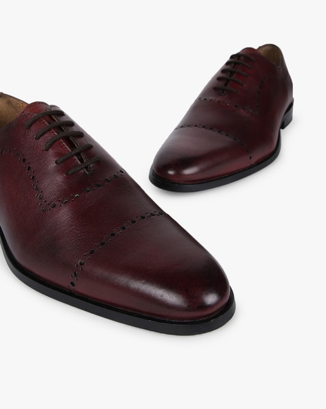 Buy Burgundy Formal Shoes for Men by 