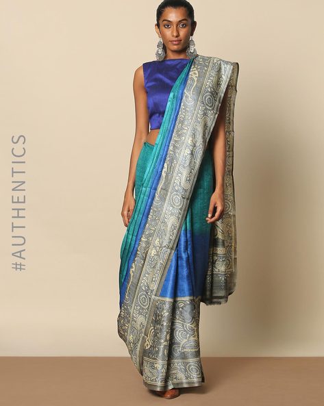 Buy Yellow Sarees for Women by Unnati Silks Online | Ajio.com