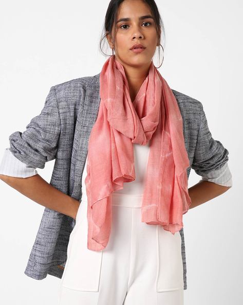 Tie & Dye Scarf with Frayed Edges Price in India