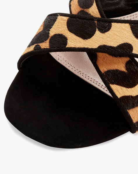 Dune leopard best sale print sandals