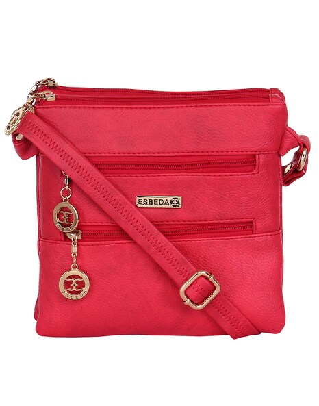 Buy ESBEDA Blue Color Puller Solid Sling Bag for Women (M) Online