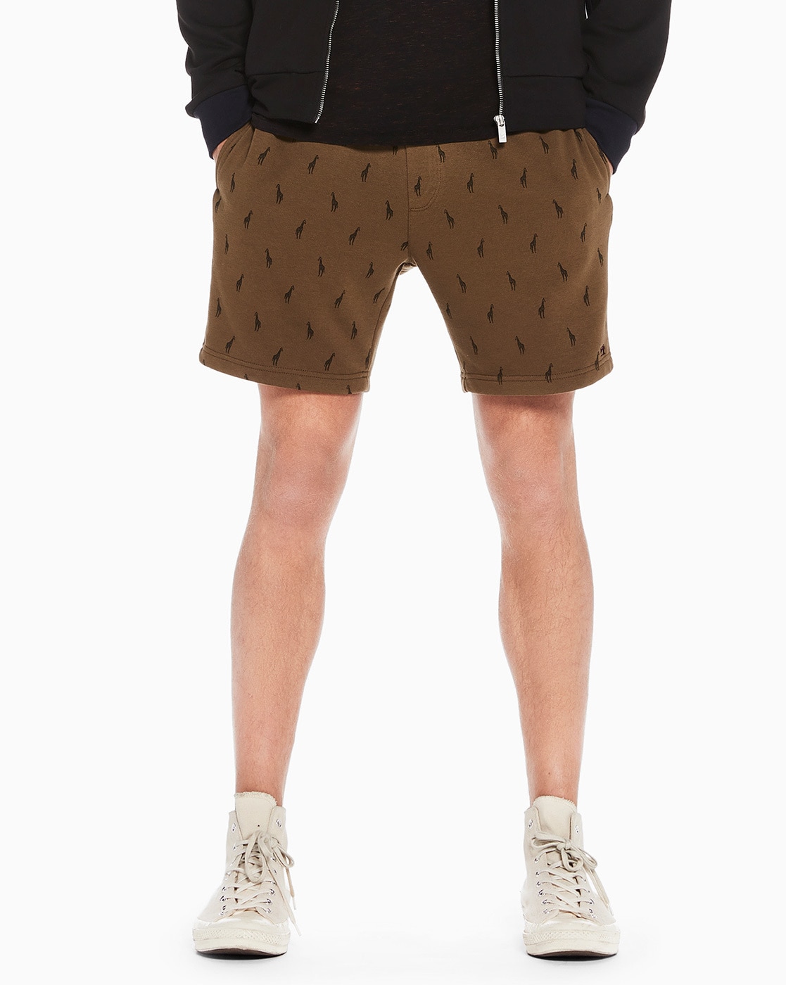 brown sweat shorts