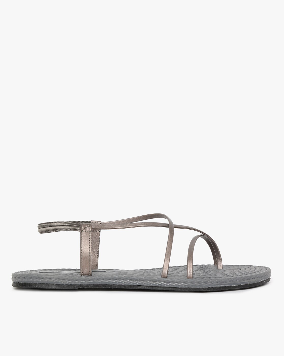 grey flat sandals