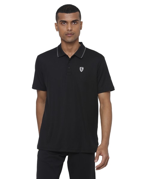 PUMA Ferrari Polo Shirt in Black for Men