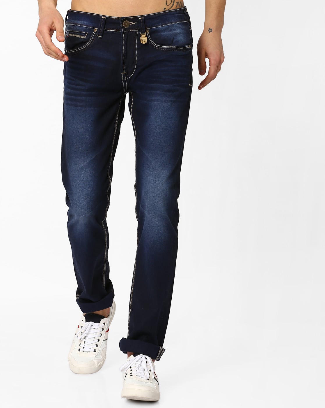 Lightly Washed Slim Fit Jeans