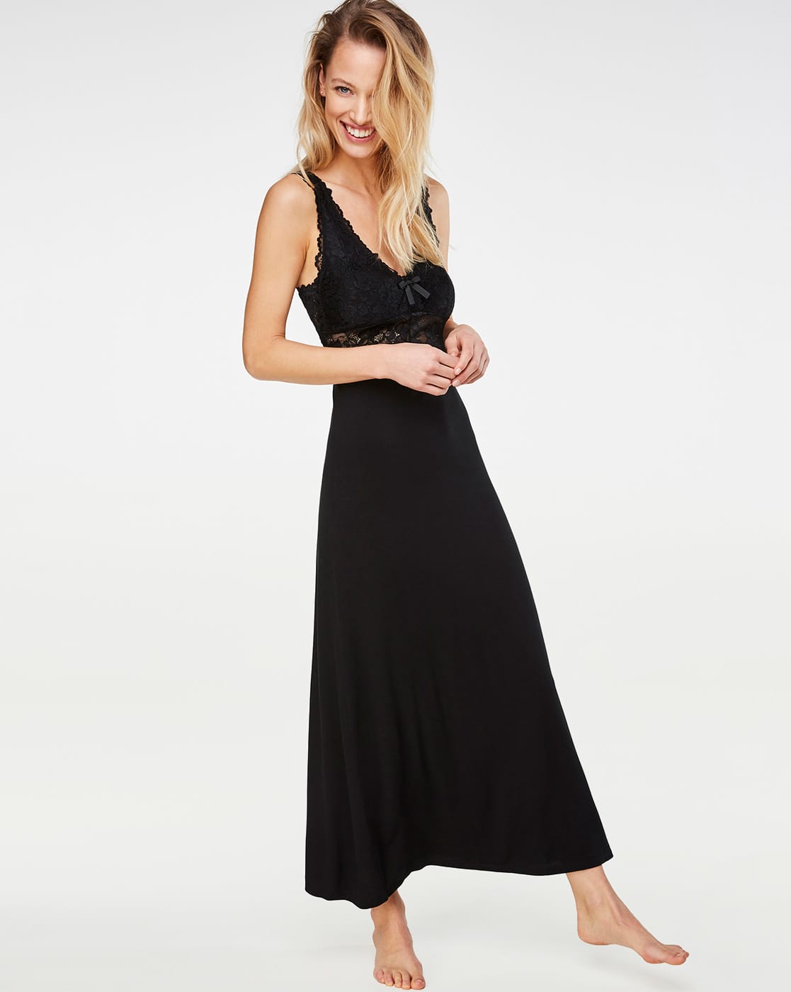 black strappy nightdress