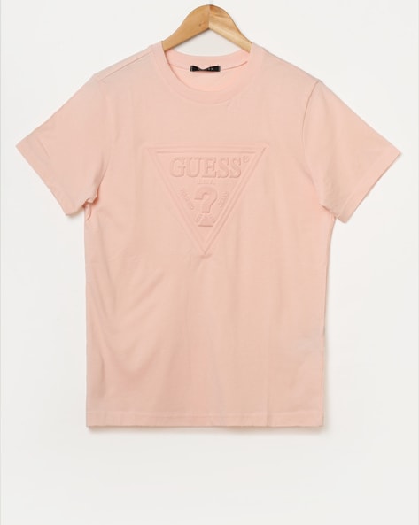 guess pink t shirt