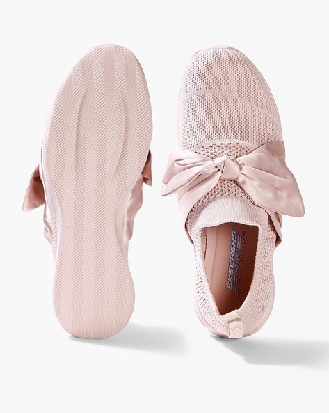 Pink cheap bow skechers