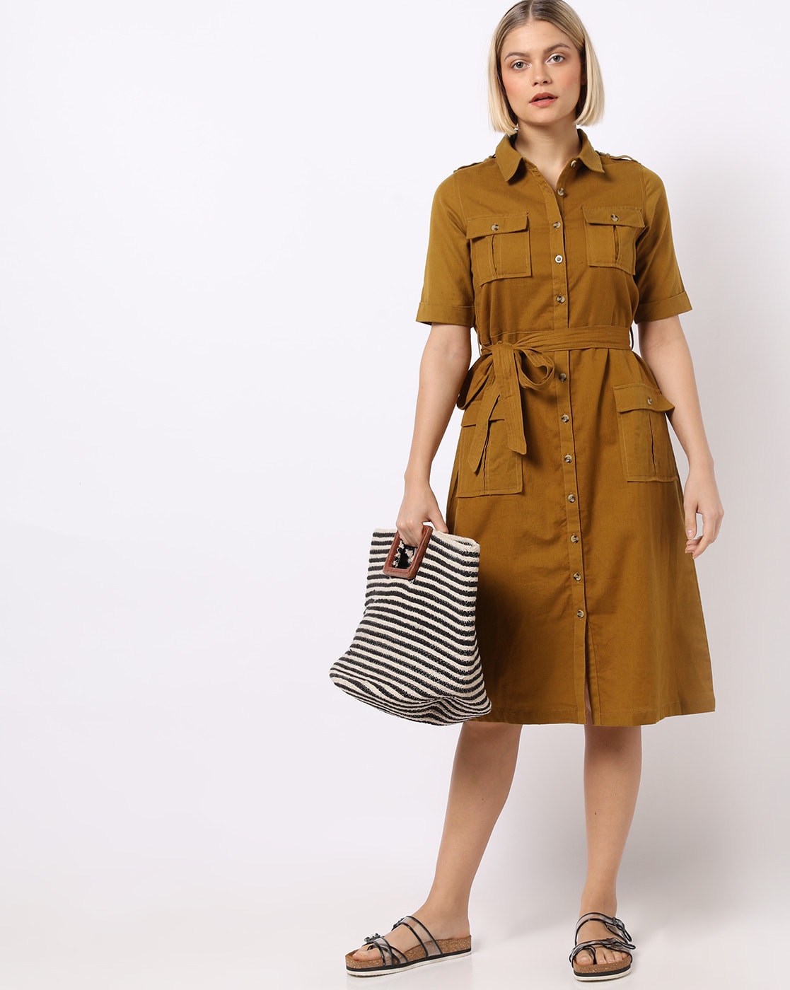 Khaki Dresses for Women by PROJECT EVE ...