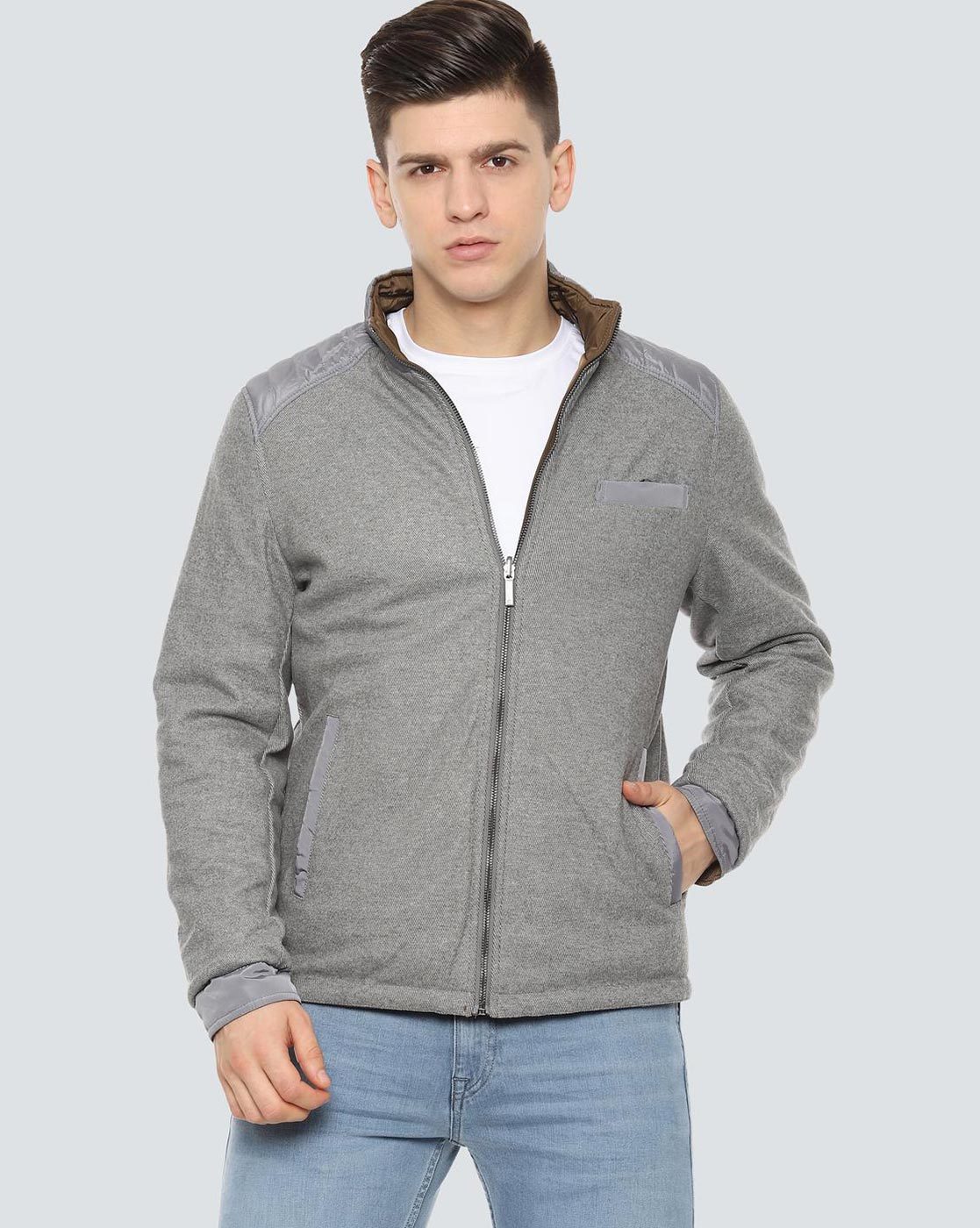 Buy Louis Philippe Reversible Bomber Jacket - Jackets for Men 25408200 |  Myntra
