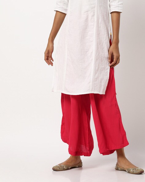 Palazzo Pants with Elasticated Drawstring Fastening Price in India