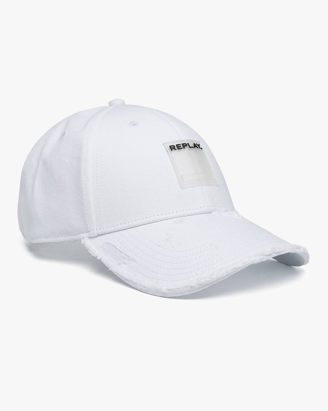 distressed white hat