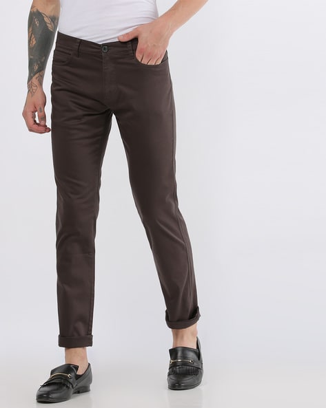 LINDBERGH Casual Trousers  Buy LINDBERGH Mens Solid Mixed Slim Fit Cropped  Length Trousers Online  Nykaa Fashion