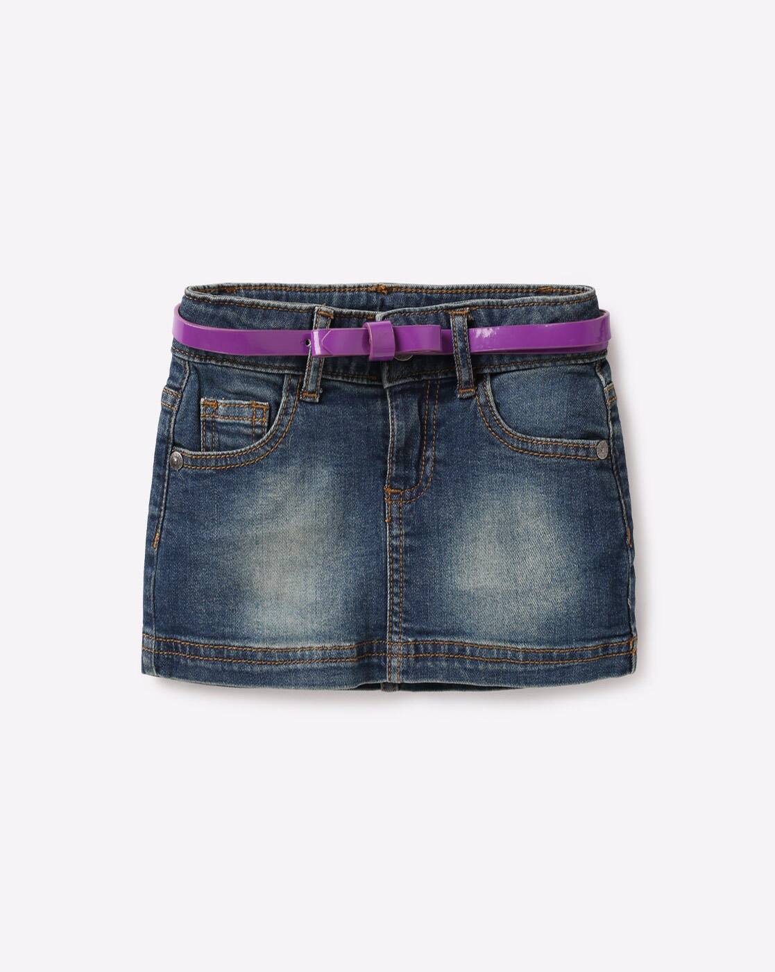 denim skirts in different colors