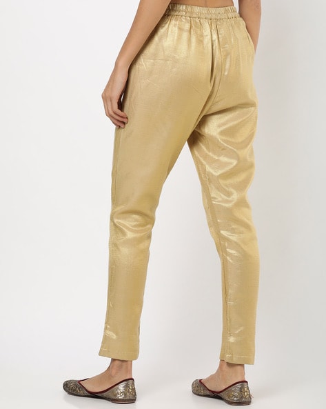 Buy Biba Beige Woven Pattern Pants for Women Online  Tata CLiQ