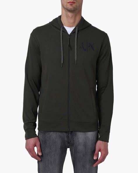 Buy Olive Green Sweatshirt Hoodies for Men by ARMANI EXCHANGE