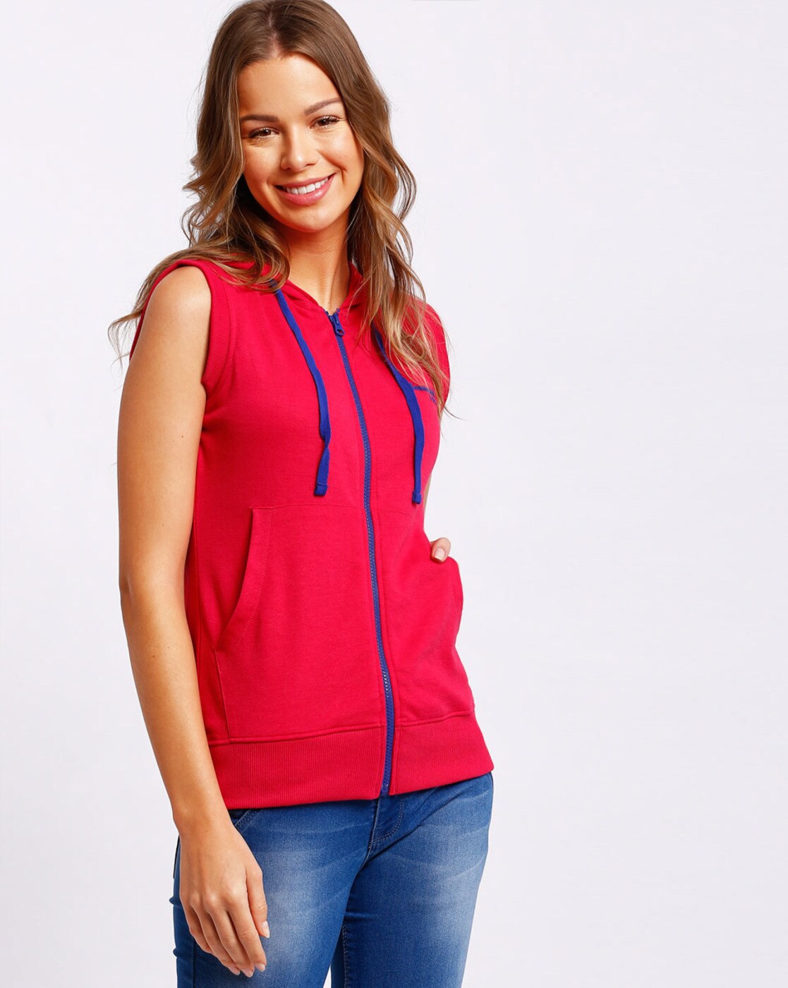 women's sleeveless hooded sweatshirt