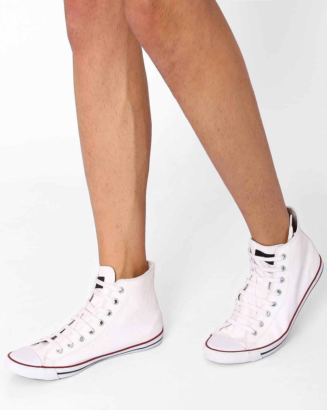 Wide Width High Top Canvas Sneakers