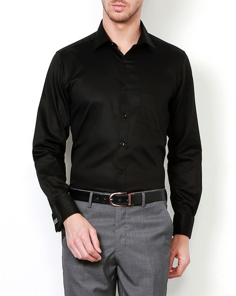 Buy Black Shirts For Men By Van Heusen Online Ajio Com