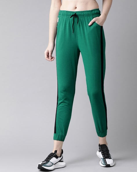 green track pants womens