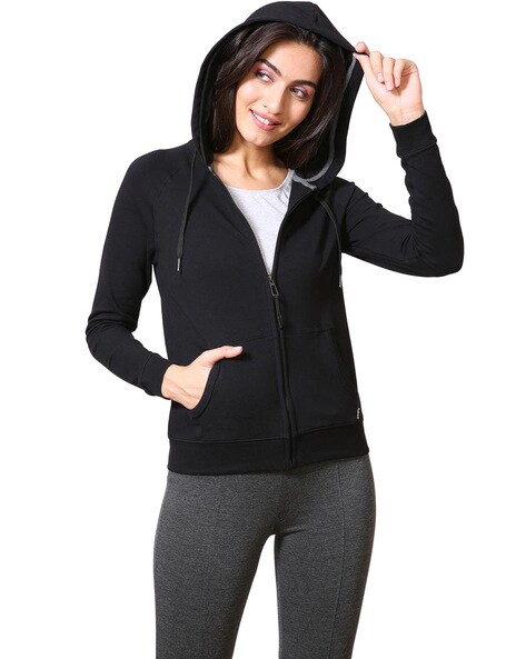 women's zipper front hoodies