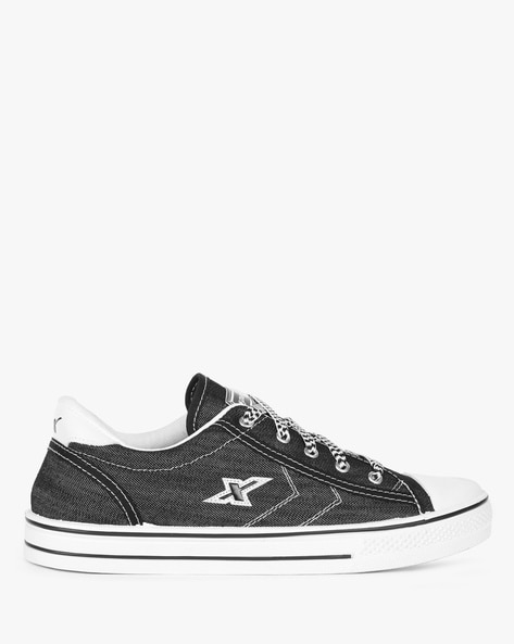 Sparx men's black hot sale canvas sneakers