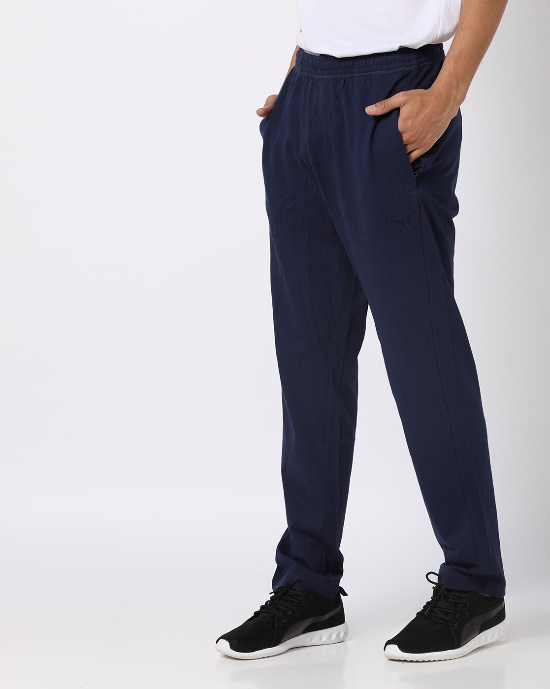 puma navy blue track pants