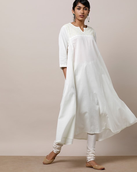 cotton flared kurta