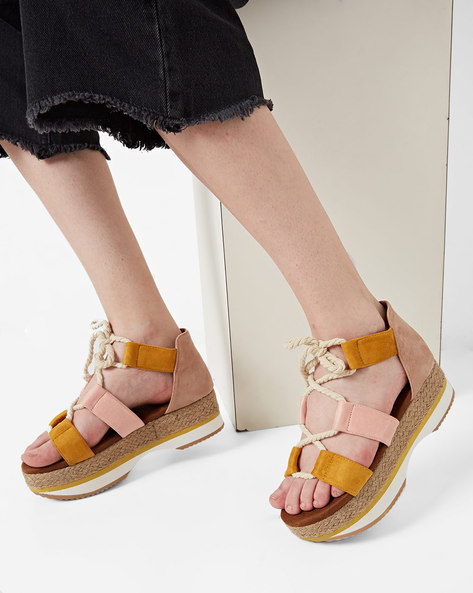 By Anthropologie Woven Platform Tie-Up Sandals | Anthropologie Japan -  Women's Clothing, Accessories & Home