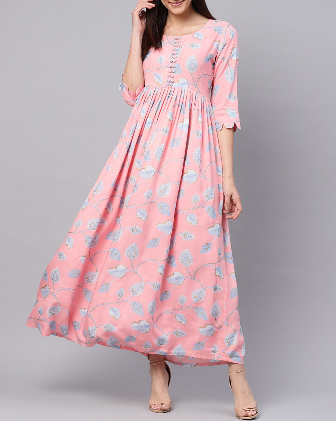 womens light pink maxi dress