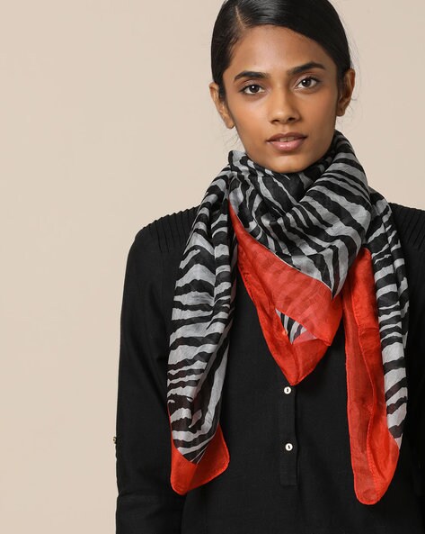 Zebra print hot sale scarf womens