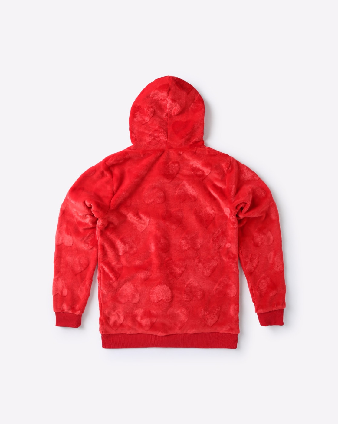 girls red zip hoodie