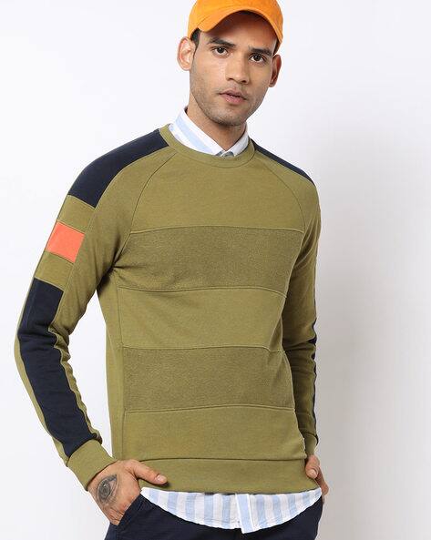 olive green sweatshirt mens