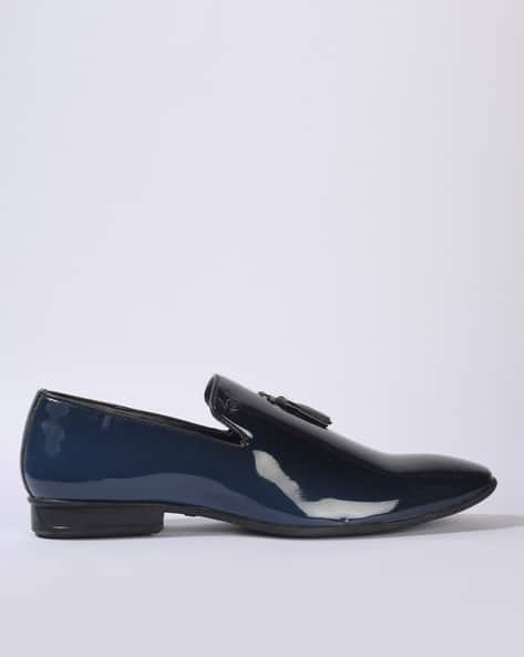 navy blue formal shoes